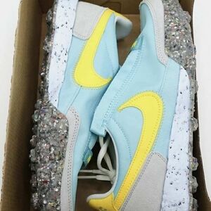 Nike Waffle Crater Racer Women's Blue and Yellow Sneakers